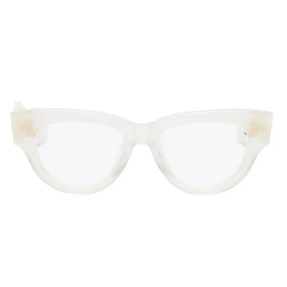 New Valentino ESSENTIAL III VLX 125C, Chic Milky White Cat-Eye Glasses Authentic
